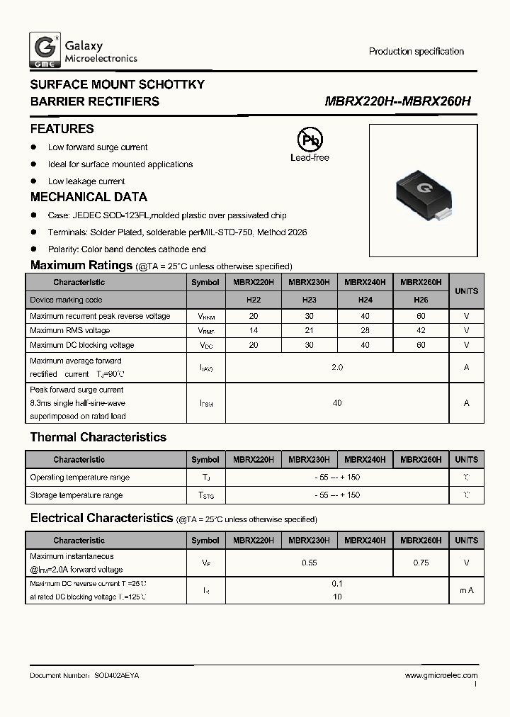 MBRX260H_9036029.PDF Datasheet