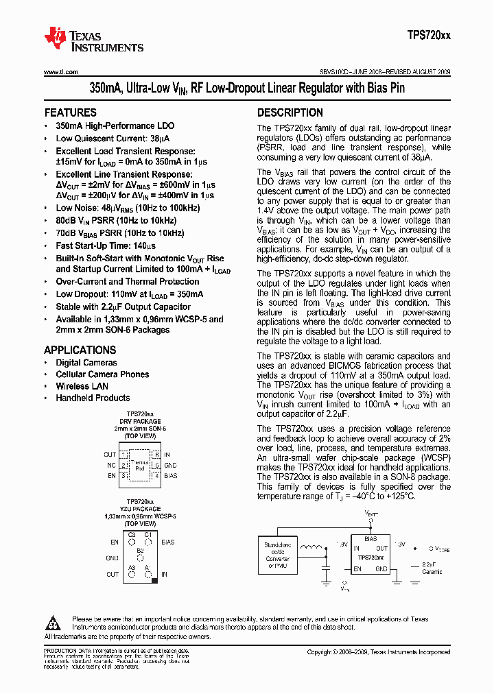 TPS72009YZUR_9037182.PDF Datasheet