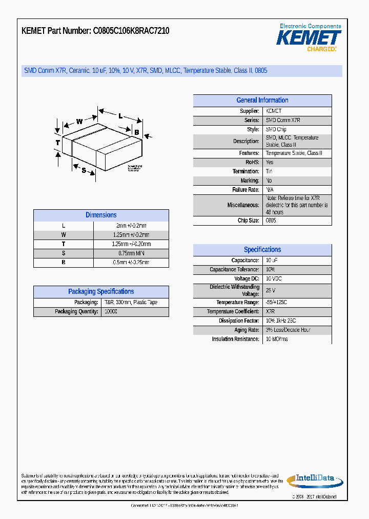 C0805C106K8RAC7210_9039085.PDF Datasheet