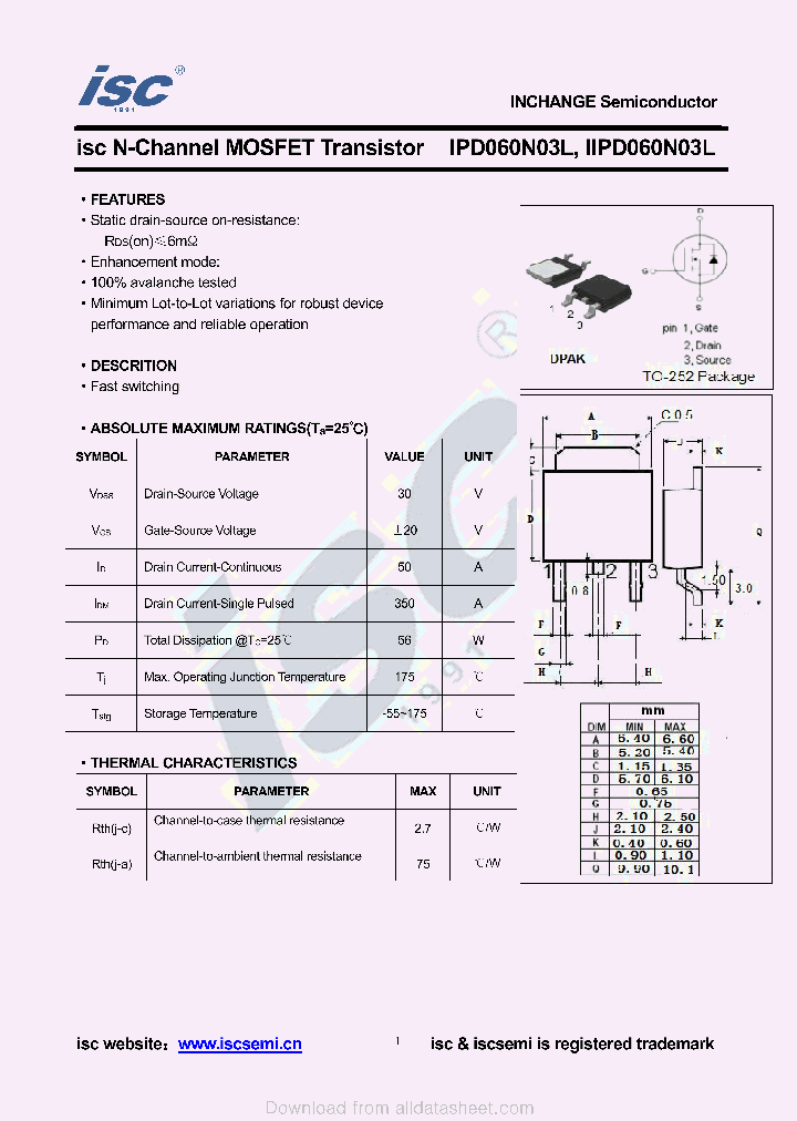 IIPD060N03L_9039971.PDF Datasheet