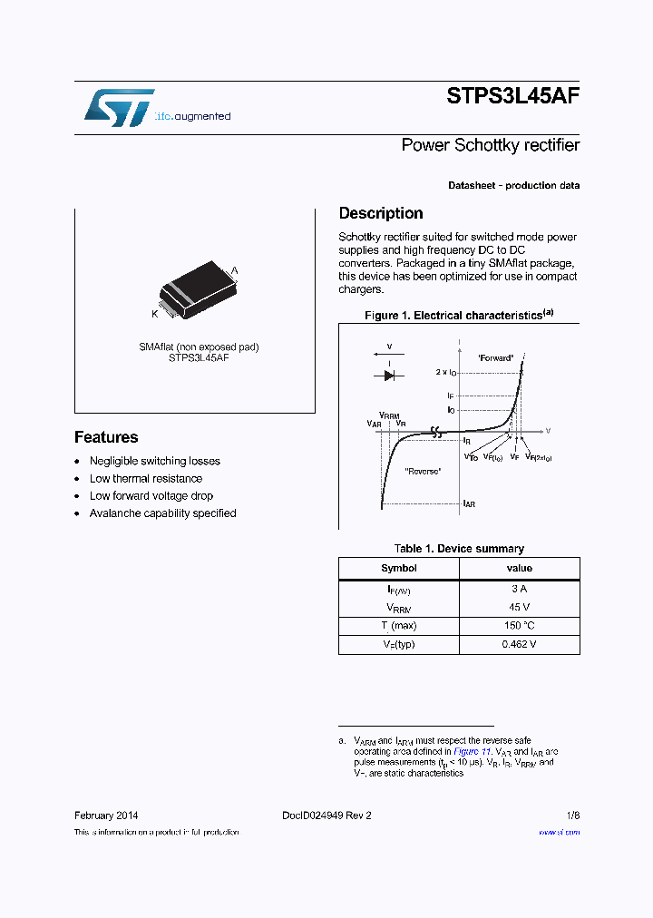 STPS3L45AF_9041709.PDF Datasheet