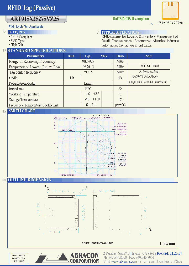 ART915X25275YZ25_9043180.PDF Datasheet