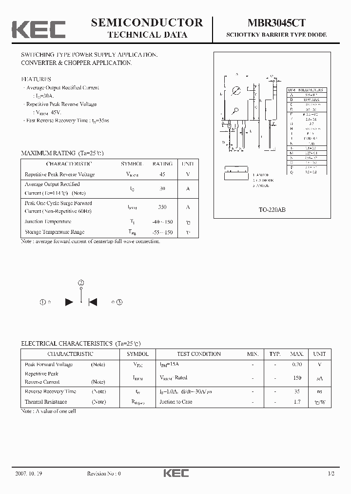 MBR3045CT_9043263.PDF Datasheet