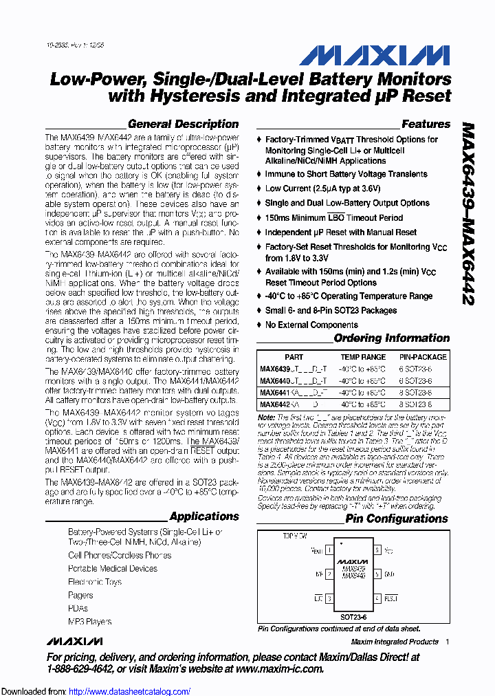 MAX6439UTEHRD3_9043721.PDF Datasheet