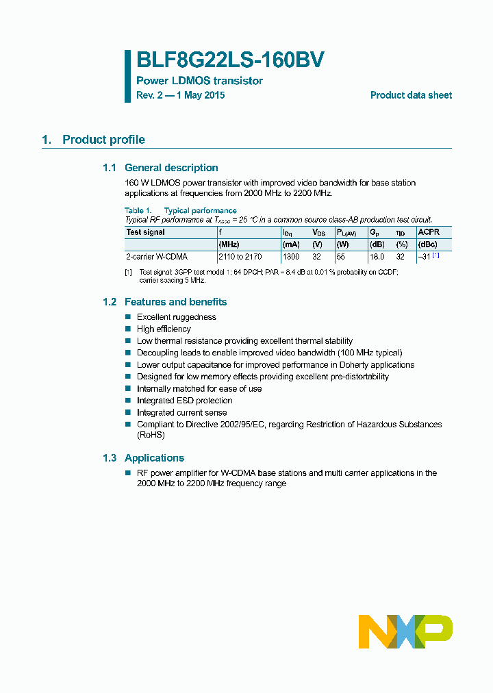 BLF8G22LS-160BV-15_9044056.PDF Datasheet