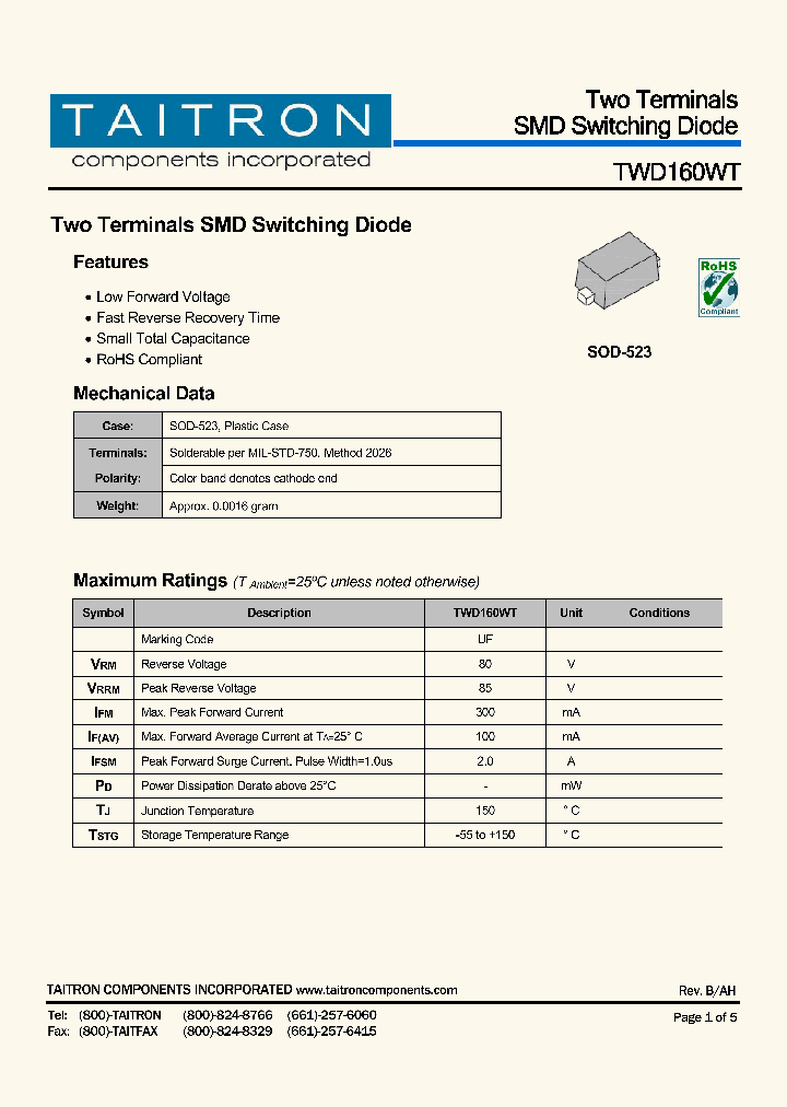 TWD160WT_9044470.PDF Datasheet