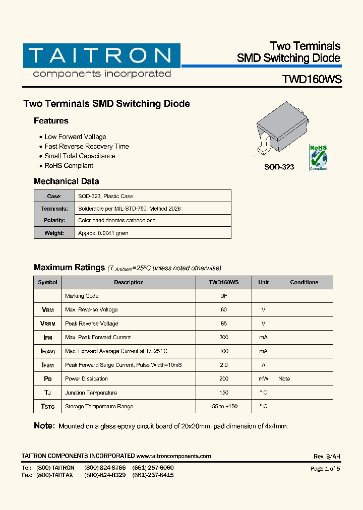 TWD160WS_9044469.PDF Datasheet