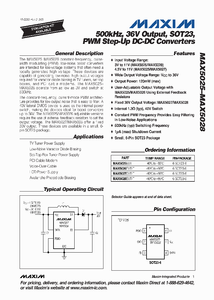 MAX5025EUT-T_9051441.PDF Datasheet