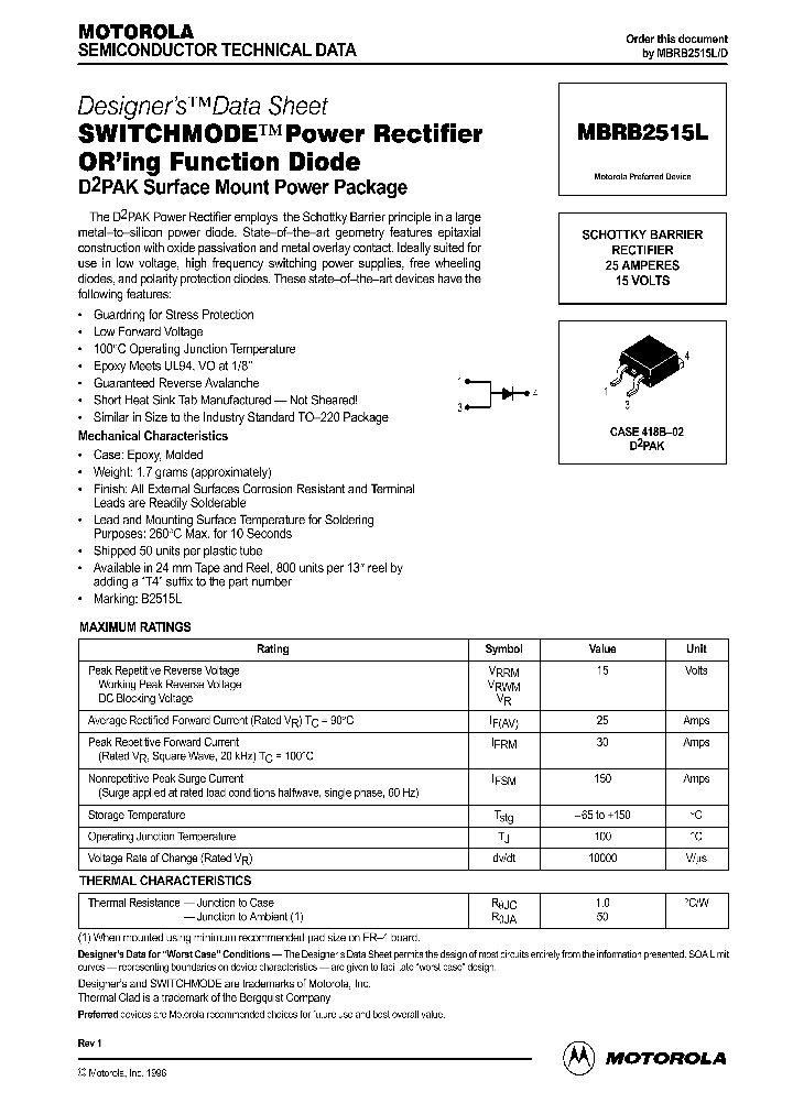 MBRB2515L_9052233.PDF Datasheet