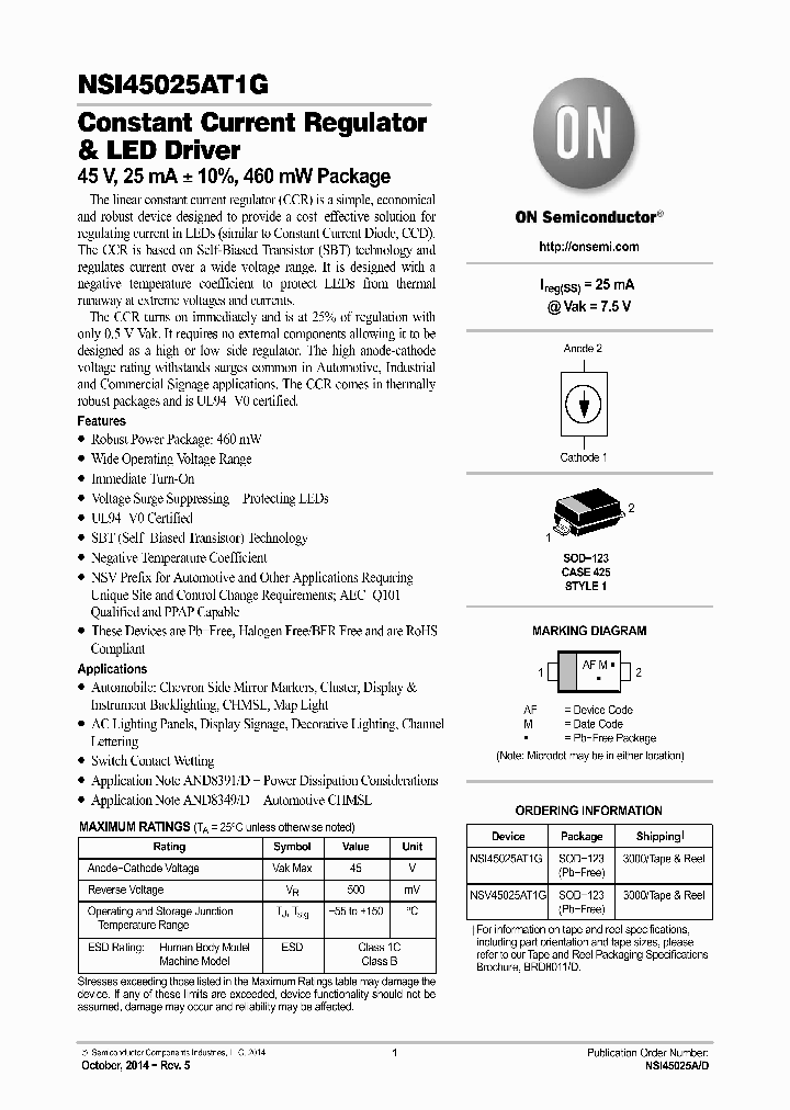 NSI45025AT1G-14_9052600.PDF Datasheet