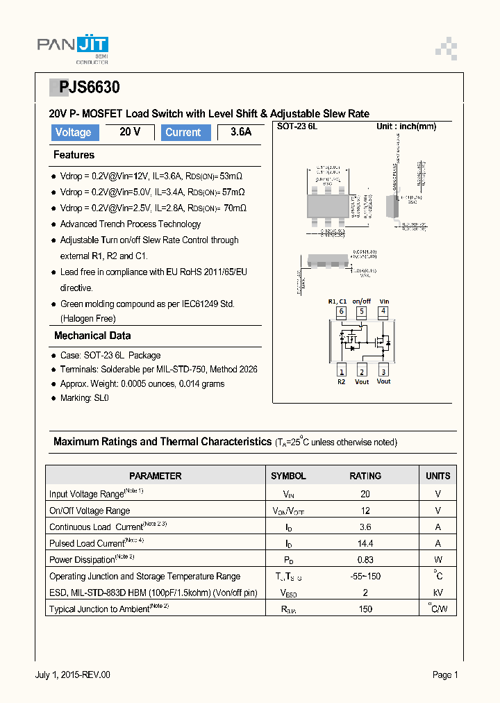 PJS6630_9054402.PDF Datasheet