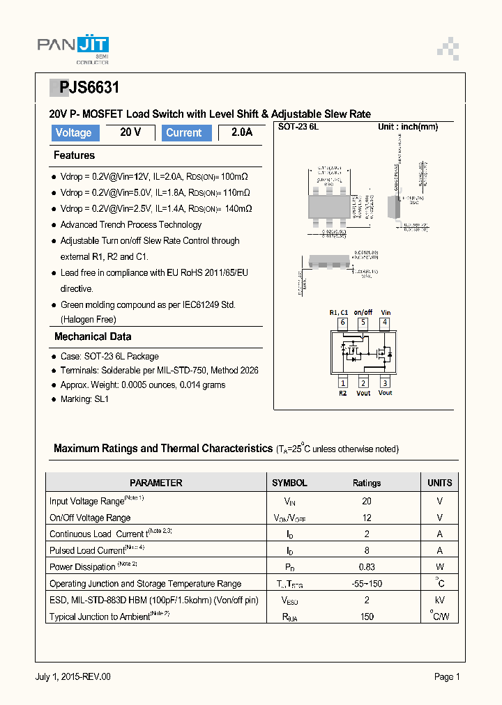 PJS6631_9054403.PDF Datasheet