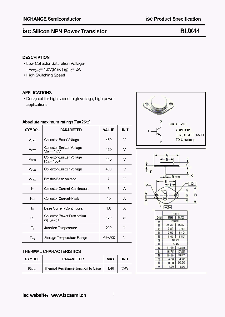 BUX44_9057015.PDF Datasheet