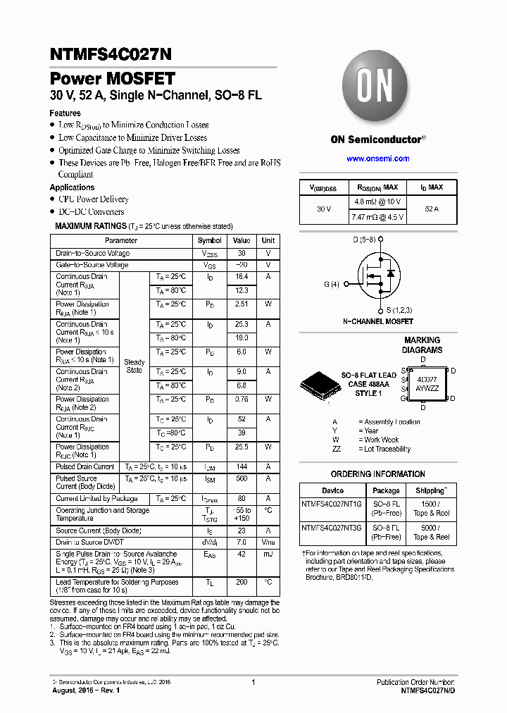 NTMFS4C027NT3G_9058195.PDF Datasheet