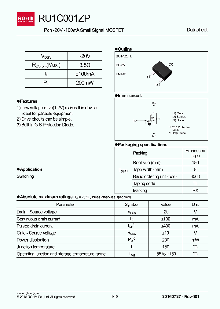 RU1C001ZP_9059884.PDF Datasheet