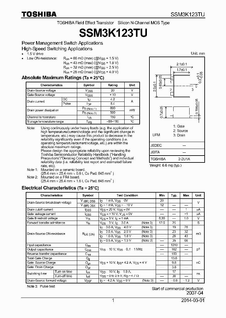 SSM3K123TU_9059957.PDF Datasheet