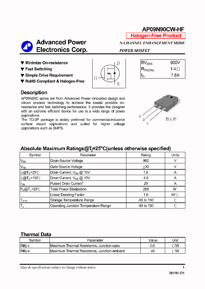 AP09N90CW-HF-16_9060577.PDF Datasheet