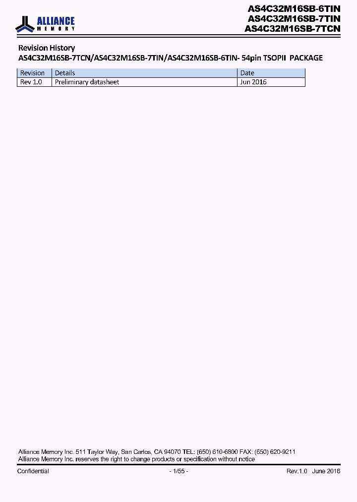 AS4C32M16SB-6TIN_9061642.PDF Datasheet