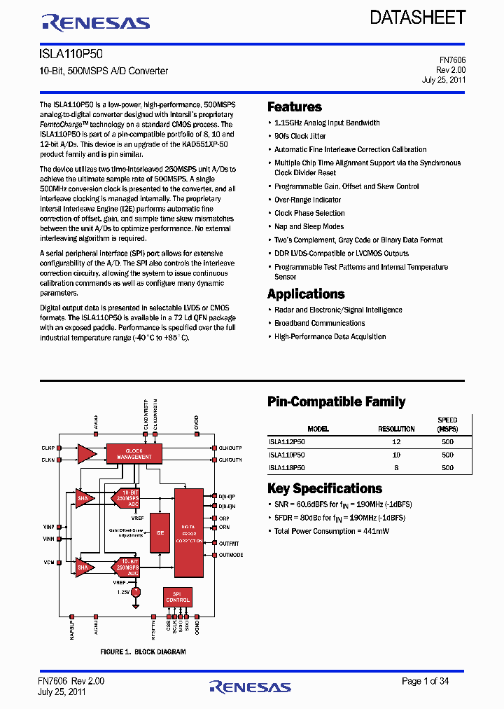 ISLA110P50_9064813.PDF Datasheet