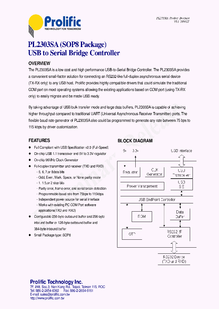 PL2303SA_9069950.PDF Datasheet