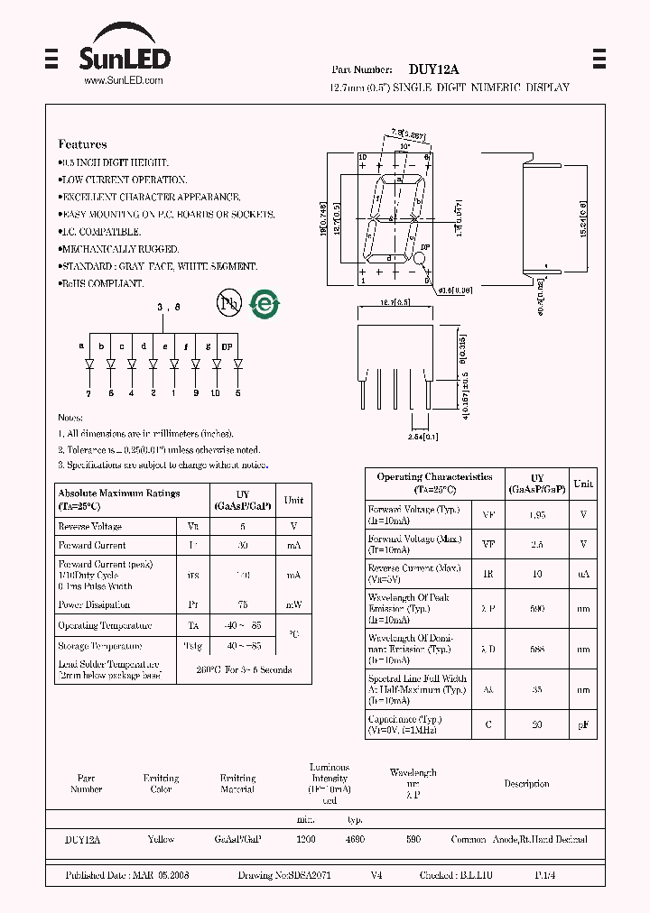 DUY12A_9073159.PDF Datasheet