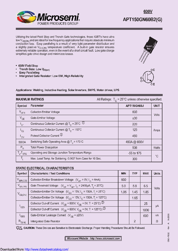 APT150GN60B2G_9076631.PDF Datasheet