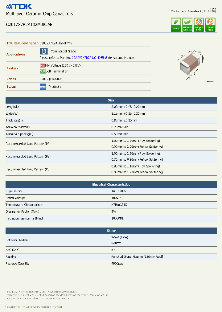 C2012X7R2A102M085AE_9082980.PDF Datasheet