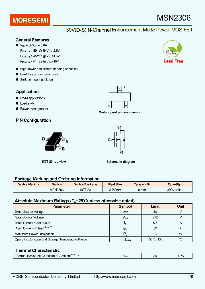 MSN2306_9087444.PDF Datasheet