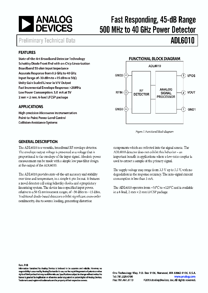 ADL6010_9087897.PDF Datasheet