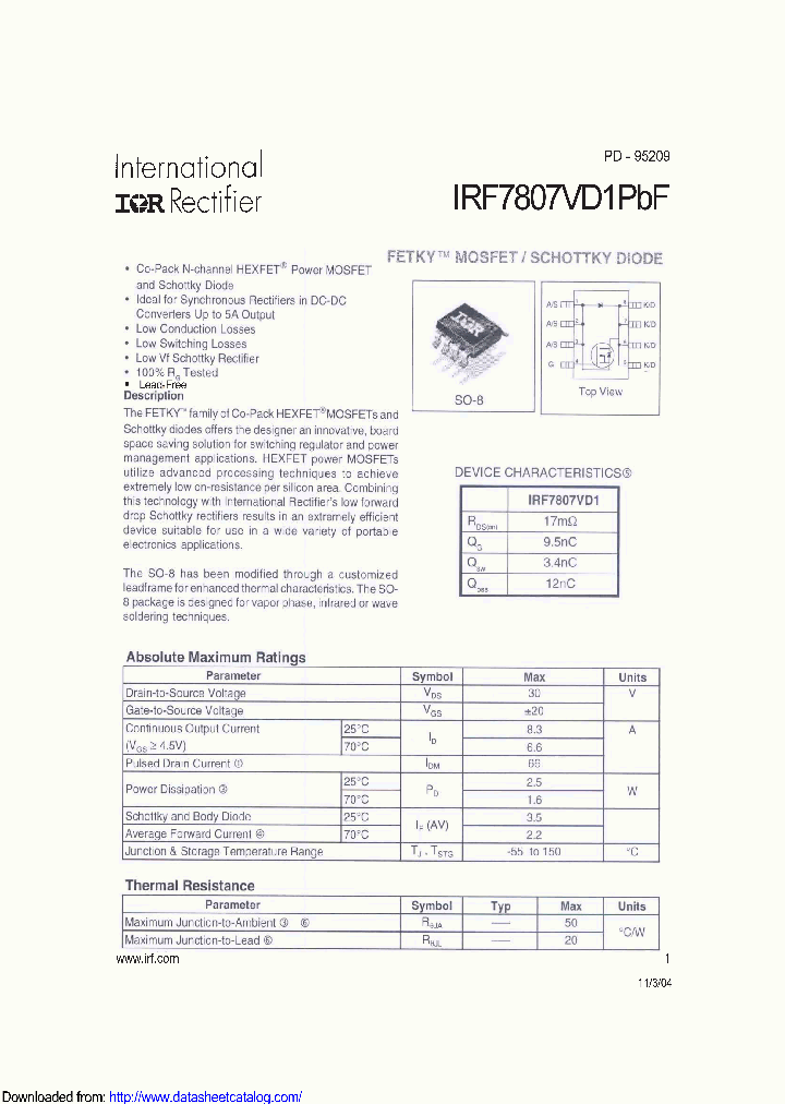 IRF7807VD1PBF_9088394.PDF Datasheet