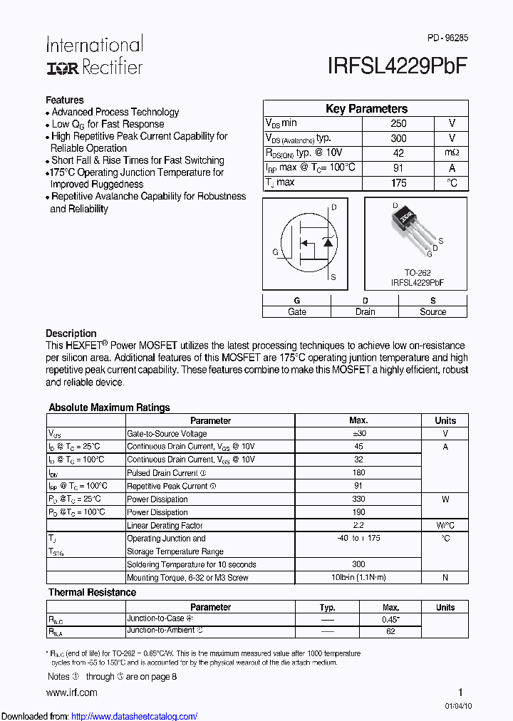 IRFSL4229PBF_9093104.PDF Datasheet