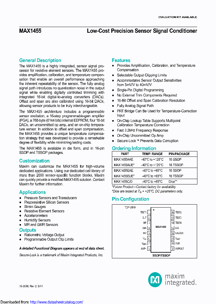 MAX1455AUET_9093695.PDF Datasheet