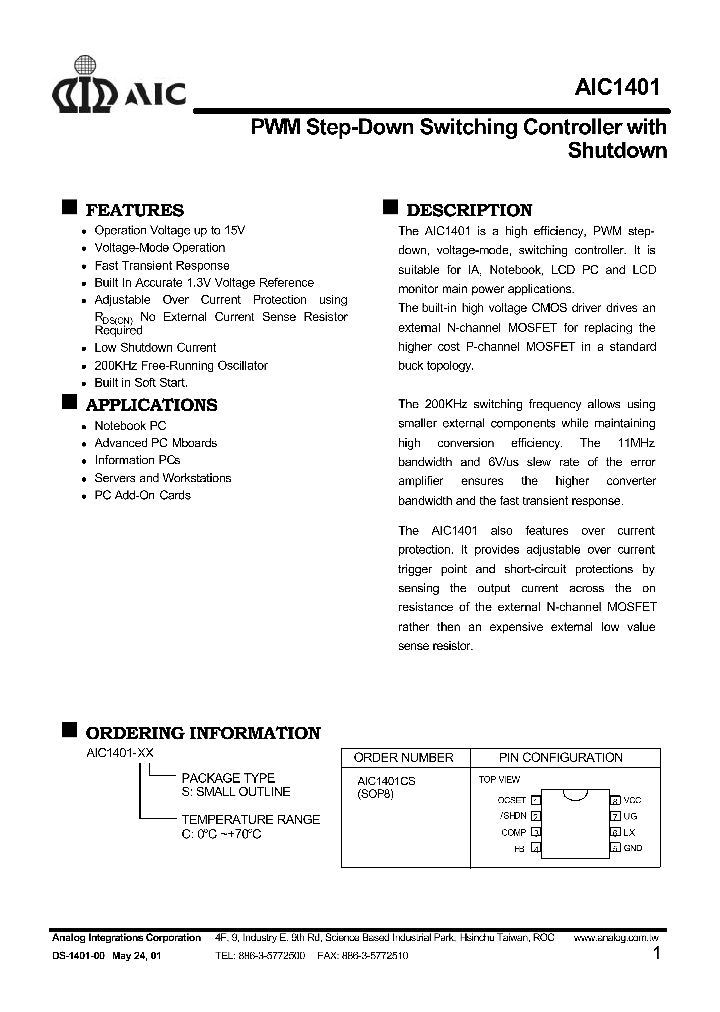 AIC1401CS_9095806.PDF Datasheet