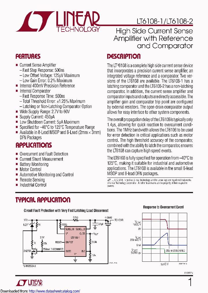 LT6108HMS8-1PBF_9098302.PDF Datasheet