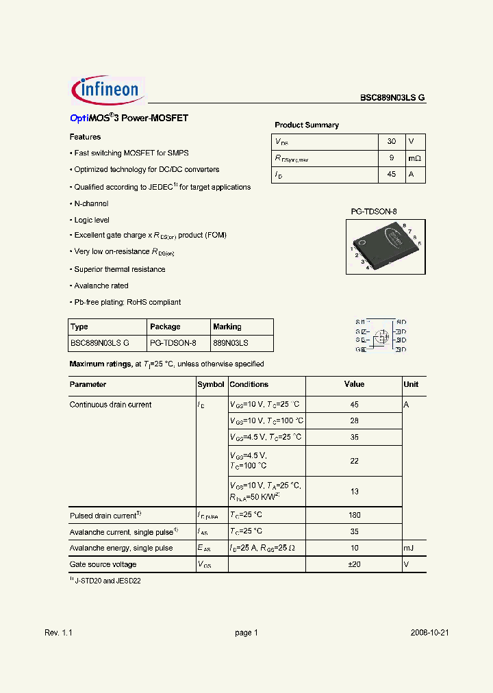 BSC889N03LSG_9099506.PDF Datasheet