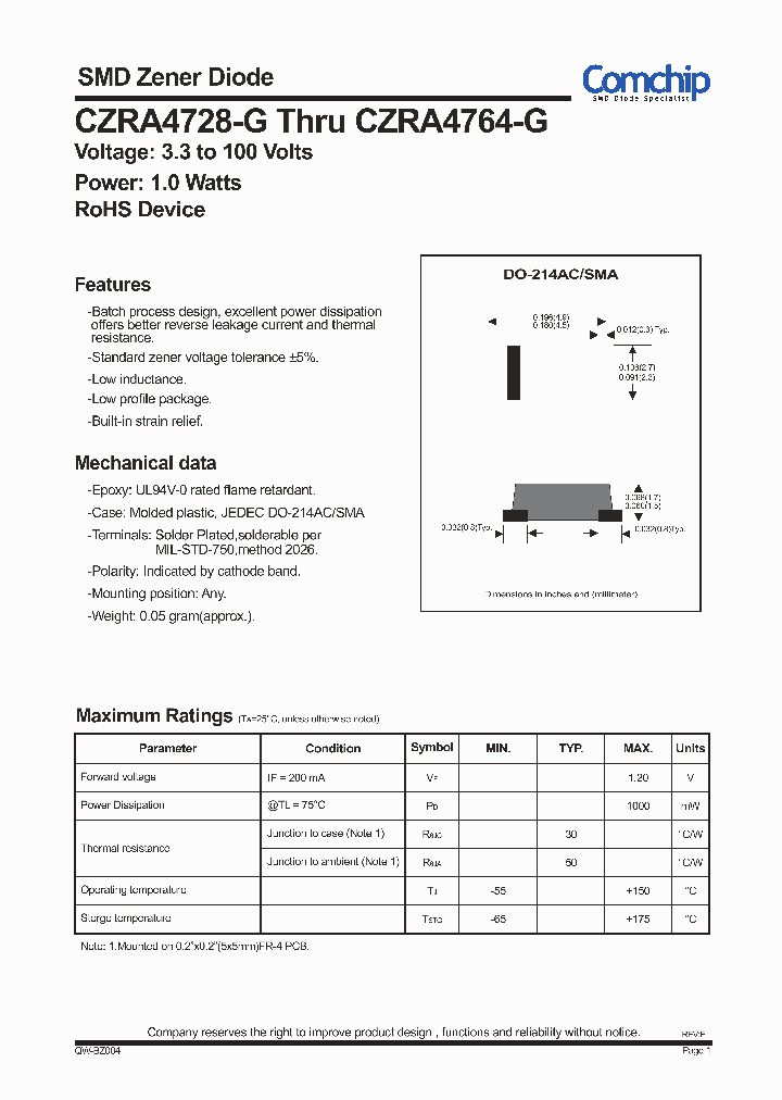 CZRA4749-G_9100547.PDF Datasheet