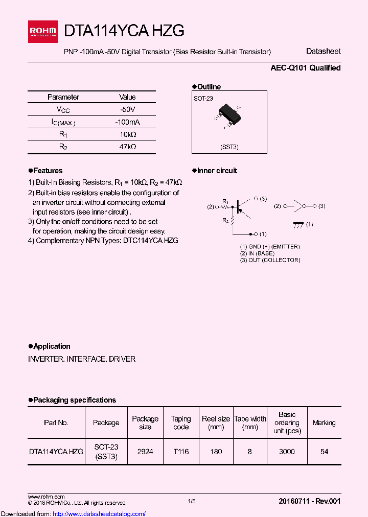 DTA114YCAHZGT116_9105997.PDF Datasheet