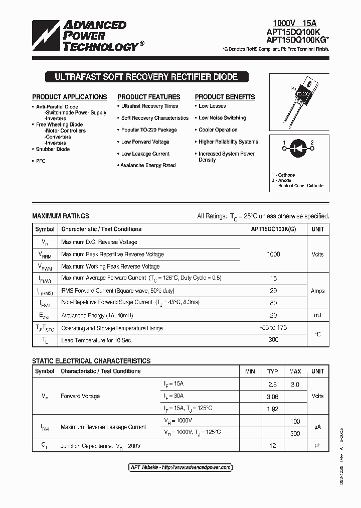 APT15DQ100KG_9108108.PDF Datasheet