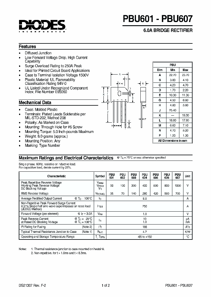 PBU607_9127536.PDF Datasheet